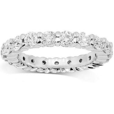 14K White Solid Gold Womens Diamond Eternity Ring Band 2.31 Ctw